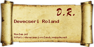 Devecseri Roland névjegykártya