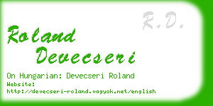 roland devecseri business card